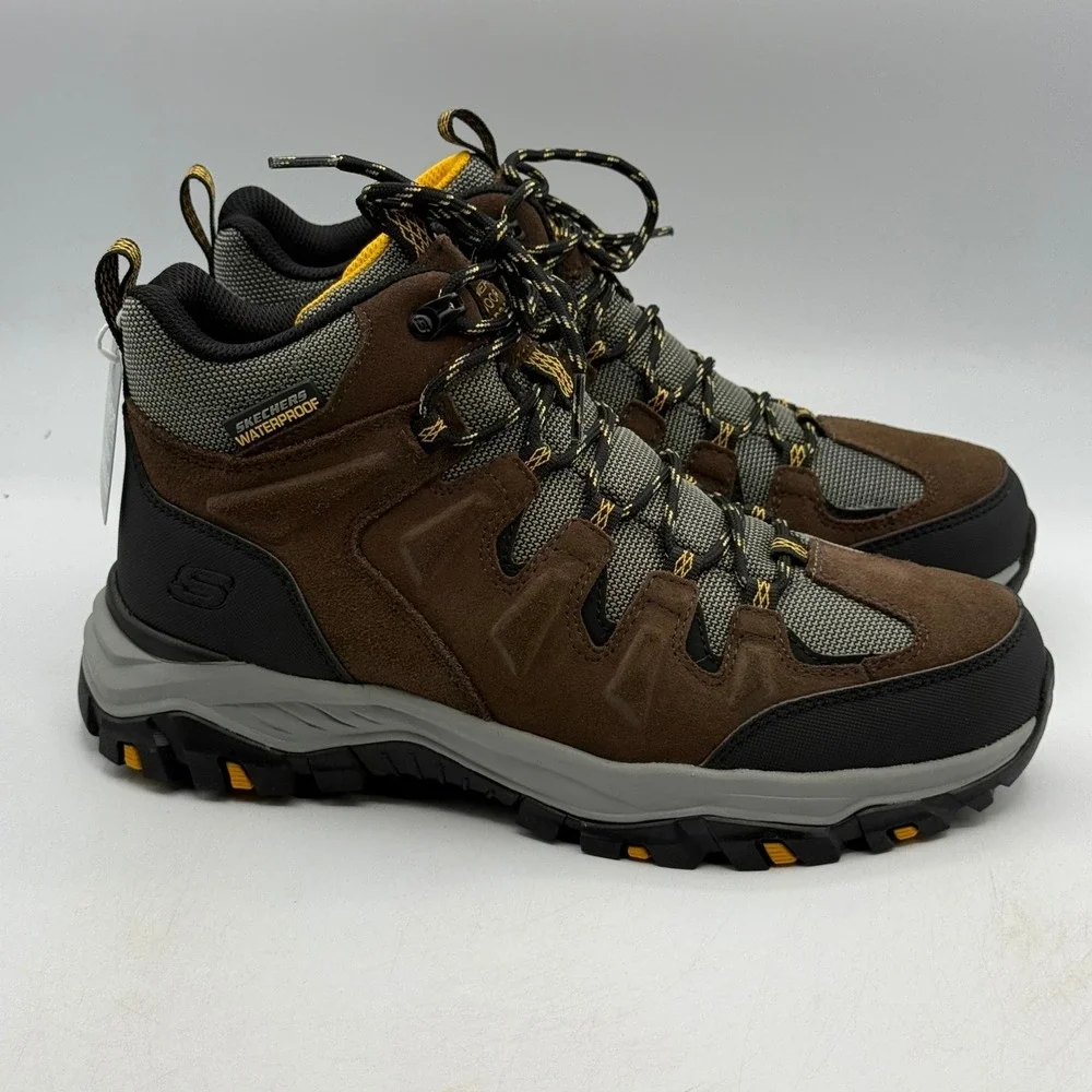 Skechers Rickter-Branson Shoes Men Size 8.5 Khaki Black Hiking 204910/KHK